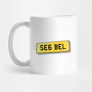 SE6 BEL Bellingham Number Plate Mug